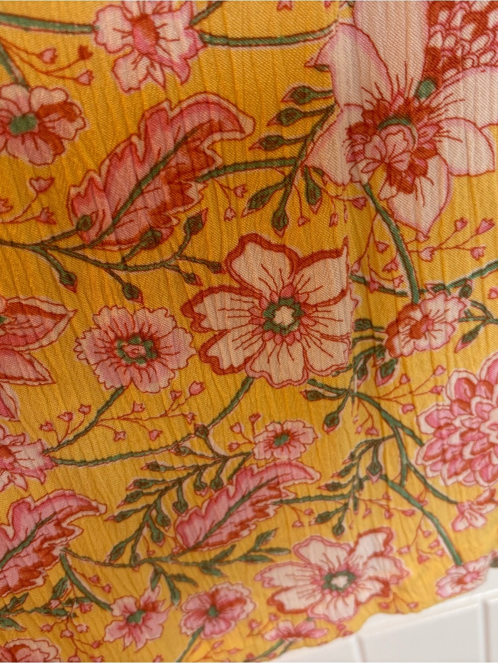 ☀️Billabong☀️ Yellow Floral Wide-Leg Pants - Picture 5 of 5